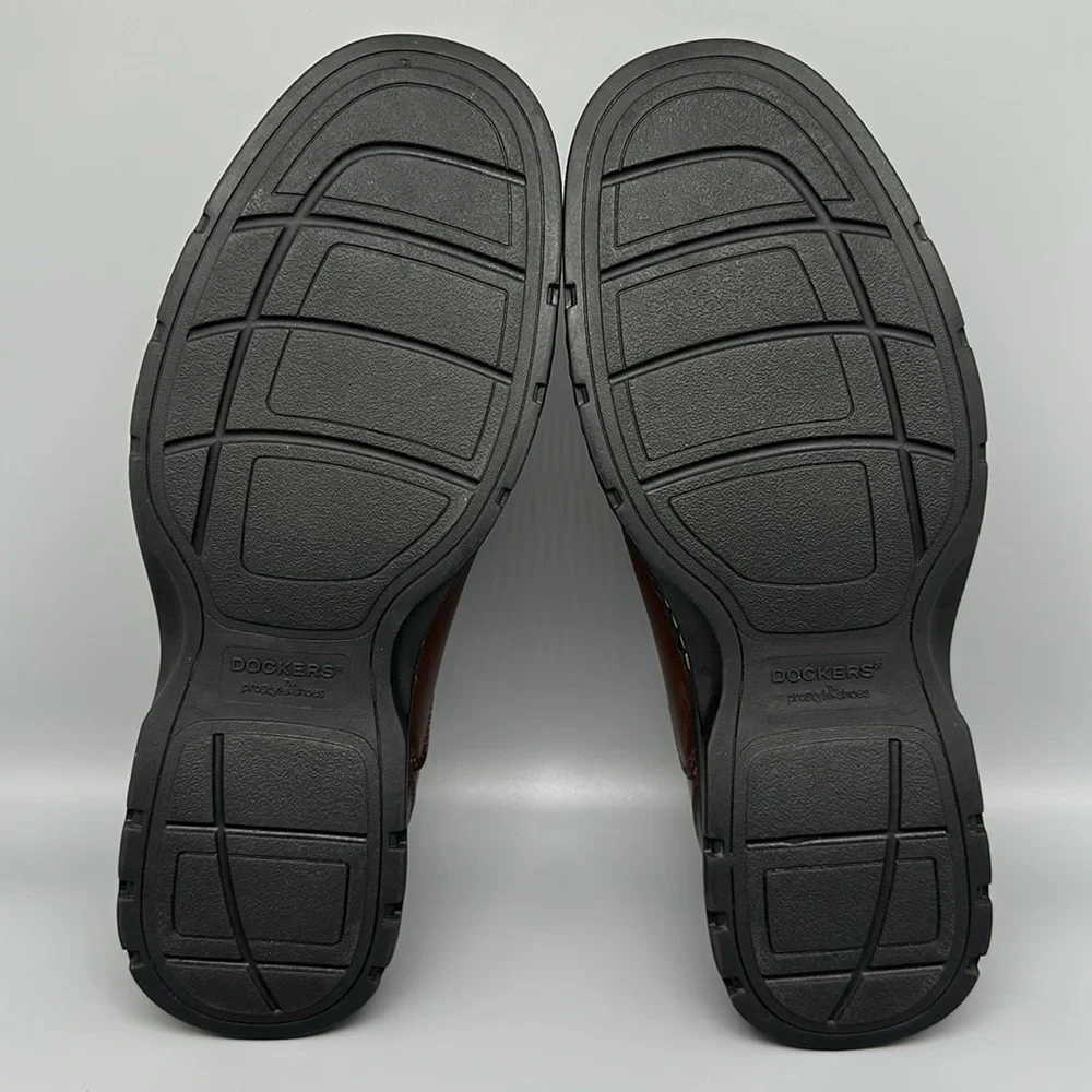 Dockers Trustee Dark Leather Oxford Dress Shoes Men's Sz‎ 10.5 New!